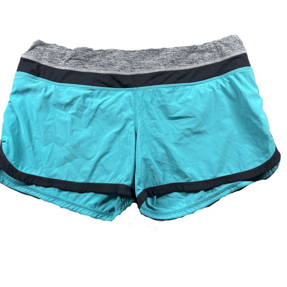 Lululemon Women Shorts Speed Up Groovy Run Running Sea Foam Black Size 10 G306 - Picture 1 of 8